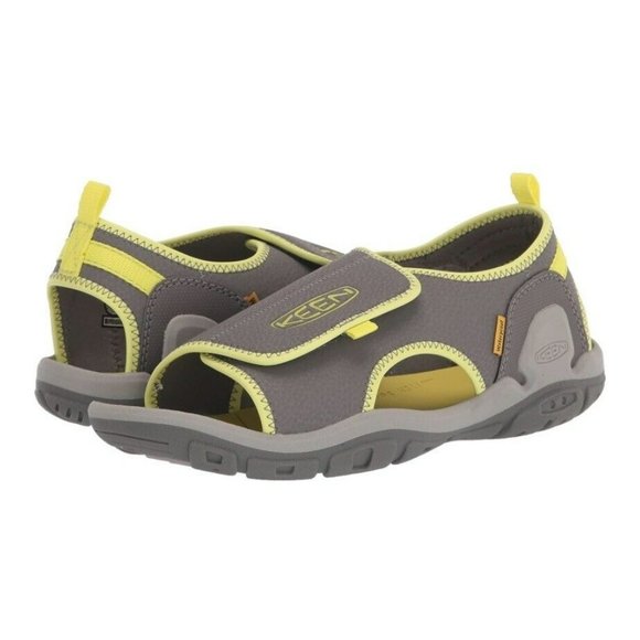 KEEN Unisex-Child Knotch River Open Toe Sandals 4Youth Grey Green - Picture 4 of 5